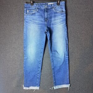 AG Adriano Goldschmied 28R Denim Straight Leg Raw Hem Jeans AG-ED ex boyfriend